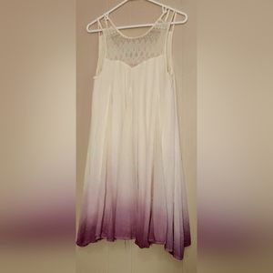 Ladies Black Swan size M- Boho cream and lavender sundress! This is so beautiful
